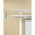 SONGMICS Birou electric reglabil pe inaltime, cadru metalic, functie memorie 4 pozitii, 160x70x(72-120) cm, alb [4]