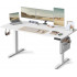 SONGMICS Birou electric reglabil pe inaltime, cadru metalic, functie memorie 4 pozitii, 160x70x(72-120) cm, alb [7]
