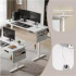 SONGMICS Birou electric reglabil pe inaltime, cadru metalic, functie memorie 4 pozitii, 160x70x(72-120) cm, alb [9]