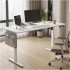 SONGMICS Birou electric reglabil pe inaltime, cadru metalic, functie memorie 4 pozitii, 160x70x(72-120) cm, alb [10]
