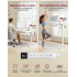 VASAGLE Birou electric sit-stand, reglabil 72-120 cm, blat extra mare 160x80 cm, USB-C 20W, alb [5]