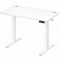 VASAGLE Birou electric reglabil pe inaltime, cadru metalic, functie memorie 4 pozitii, 100x60x(72-120) cm, alb VASAGLE Birou electric reglabil pe inaltime, cadru metalic, functie memorie 4 pozitii, 100x60x(72-120) cm, alb