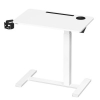 VASAGLE Masa tip birou, ajustabila cu roti pentru pat sau canapea, blat 70x40 cm, inaltime reglabila 65-102 cm, alb VASAGLE Masa tip birou, ajustabila cu roti pentru pat sau canapea, blat 70x40 cm, inaltime reglabila 65-102 cm, alb