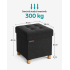 SONGMICS Taburet depozitare cu sezut confortabil, capacitate 300 kg, 37 L, 38x38x40 cm, negru [4]
