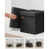 SONGMICS Taburet pliabil 30x30x30 cm, cu spatiu de depozitare, capac tapitat, MDF si imitatie in, negru [2]