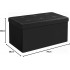 SONGMICS Taburet pliabil cu sezut moale, spatiu de depozitare 80litri, maxim 300kg, 76x38x38cm, negru [10]
