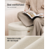SONGMICS Taburet pliabil oval cu spatiu de depozitare 110 L, finisaj catifea, 2 separatoare interioare, 110x38x38 cm, cappuccino bej [4]