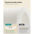 SONGMICS Taburet pliabil oval cu spatiu de depozitare 110 L, finisaj catifea, 2 separatoare interioare, 110x38x38 cm, cappuccino bej [5]