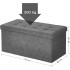SONGMICS Taburet pliabil cu sezut moale, spatiu de depozitare 80litri, maxim 300kg, 76x38x38cm, gri [6]