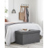 SONGMICS Taburet pliabil cu sezut moale, spatiu de depozitare 80litri, maxim 300kg, 76x38x38cm, gri inchis [4]