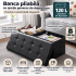 SONGMICS Banca tapitata pliabila cu lada de depozitare 120 L pentru dormitor, living si hol, sezut confortabil, tapiterie din piele ecologica, compart [3]