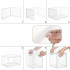 SONGMICS Organizatoare pantofi, transparente cu usa frontala, stivuibile, PVC, 3 cutii x 36x28x22 cm, transparent [2]