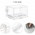 SONGMICS Organizatoare pantofi, transparente cu usa frontala, stivuibile, PVC, 3 cutii x 36x28x22 cm, transparent [3]