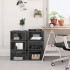 SONGMICS Organizatoare pantofi, transparente cu usa frontala, stivuibile, PVC, 6 cutii x 36x28x22 cm, negru [2]