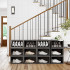 SONGMICS Organizatoare pantofi, transparente cu usa frontala, stivuibile, PVC, 6 cutii x 36x28x22 cm, negru [5]