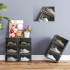 SONGMICS Organizatoare pantofi, transparente cu usa frontala, stivuibile, PVC, 6 cutii x 36x28x22 cm, negru [6]