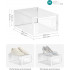 SONGMICS Cutii de pantofi, set de 12 organizatoare stivuibile, structura rezistenta ABS, 34x23x14 cm, transparent [7]