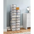 SONGMICS Cutii de pantofi, set de 18 organizatoare stivuibile, structura rezistenta ABS, 34x23x14cm, transparent si negru [5]