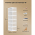 SONGMICS Set 6 cutii pliabile pentru pantofi, organizator modular transparent, constructie rezistenta PP, 36x26x105 cm, alb [4]