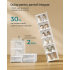 SONGMICS Set 6 cutii pliabile pentru pantofi, organizator modular transparent, constructie rezistenta PP, 36x26x105 cm, alb [5]