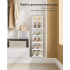 SONGMICS Set 6 cutii pliabile pentru pantofi, organizator modular transparent, constructie rezistenta PP, 36x26x105 cm, alb [6]
