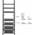 SONGMICS Raft de depozitare pantofi pe 8 niveluri, metal, instalare modulara, 28x46x145cm, negru [7]