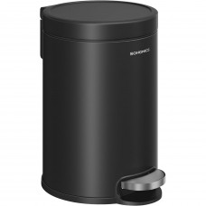 SONGMICS Cos de gunoi cu pedala, ideal pentru baie, galeata interioara detasabila, 3 litri, inchidere lenta, 17x22x25 cm, negru SONGMICS Cos de gunoi cu pedala, ideal pentru baie, galeata interioara detasabila, 3 litri, inchidere lenta, 17x22x25 cm, negru