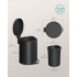 SONGMICS Cos de gunoi cu pedala 6 litri, capac soft-close si galeata interioara, otel, 26x21x28 cm, negru [2]