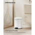 SONGMICS Cos de gunoi cu pedala 6 litri, capac soft-close si galeata interioara, otel, 26x21x28 cm, alb [2]