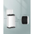 SONGMICS Cos de gunoi din otel cu pedala, 30litri, cu galeata interioara si capac, soft close, 34x61x32cm, alb [5]
