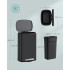 SONGMICS Cos de gunoi din inox cu pedala, capac soft close si galeata interioara detasabila, 50 litri, 43x37x63 cm, negru [2]