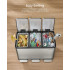 SONGMICS Cos reciclare 3 compartimente 45 L, galeti detasabile cu maner si capace soft close, inox, 46x35x62 cm, argintiu [8]