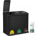 SONGMICS Cos de gunoi din otel cu 3 compartimente colectare selectiva, cu galeti interioare, 3x8litri, negru mat [10]