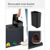 SONGMICS Cos de gunoi din otel cu 3 compartimente colectare selectiva, cu galeti interioare, 3x8litri, negru [4]