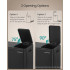 SONGMICS Cos de gunoi din inox cu 3 compartimente colectare selectiva, cu galeti interioare, inchidere lenta, 3x18 litri, negru [2]