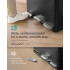 SONGMICS Cos de gunoi din inox cu 3 compartimente colectare selectiva, cu galeti interioare, inchidere lenta, 3x18 litri, negru [5]