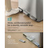 SONGMICS Cos de gunoi din inox cu 3 compartimente colectare selectiva, cu galeti interioare, inchidere lenta, 3x18 litri, gri argintiu [3]