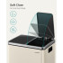 SONGMICS Cos de gunoi dublu 41x32x47 cm, 2x15L, pedale separate, capac soft-close si galeata detasabila, bej si negru [4]