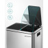 SONGMICS Cos de gunoi din inox cu 2 compartimente colectare selectiva, cu galeti interioare, 2x15litri, argintiu si negru [12]