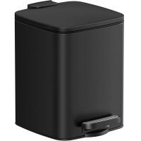 SONGMICS Cos de gunoi pentru baie, cu pedala si soft-close, 6 litri, negru SONGMICS Cos de gunoi pentru baie, cu pedala si soft-close, 6 litri, negru