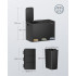 SONGMICS Cos de gunoi pentru colectare selectiva, 45 L, cu 3 compartimente de 15 L si pedale colorate pentru sortarea deseurilor, capace cu inchidere [6]