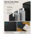SONGMICS Cos de gunoi 2x30L, cu 2 compartimente, capac soft-close si galeti interioare, otel, negru [3]