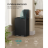SONGMICS Cos de gunoi 2x30L, cu 2 compartimente, capac soft-close si galeti interioare, otel, negru [5]