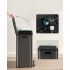 SONGMICS Cos de gunoi 2x30L, cu 2 compartimente, capac soft-close si galeti interioare, otel, gri antracit [3]