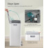SONGMICS Cos de gunoi 2x30L, cu 2 compartimente, capac soft-close si galeti interioare, otel, alb mat [3]