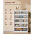 VASAGLE Comoda cu 5 sertare, design modern minimalist, PAL si MDF, 60x40x97 cm, alb [4]