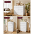 VASAGLE Comoda cu 5 sertare, design modern minimalist, PAL si MDF, 60x40x97 cm, alb [6]