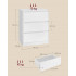 VASAGLE Comoda cu 3 sertare, design modern minimalist, PAL si MDF, 60x40x75 cm, alb [2]