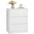 VASAGLE Comoda cu 3 sertare, design modern minimalist, PAL si MDF, 60x40x75 cm, alb [3]