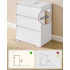 VASAGLE Comoda cu 3 sertare, design modern minimalist, PAL si MDF, 60x40x75 cm, alb [6]